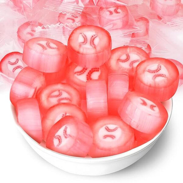 Baseball Candy - 8 OZ Resealable Bag of Individually Wrapped Small Hard Candies (approx. 58 pcs) - Great for Baseball Party Favors - Snacks for Team - Birthday Favors Party Bags - Office Candy - Yummy Treats for Kids and Adults
