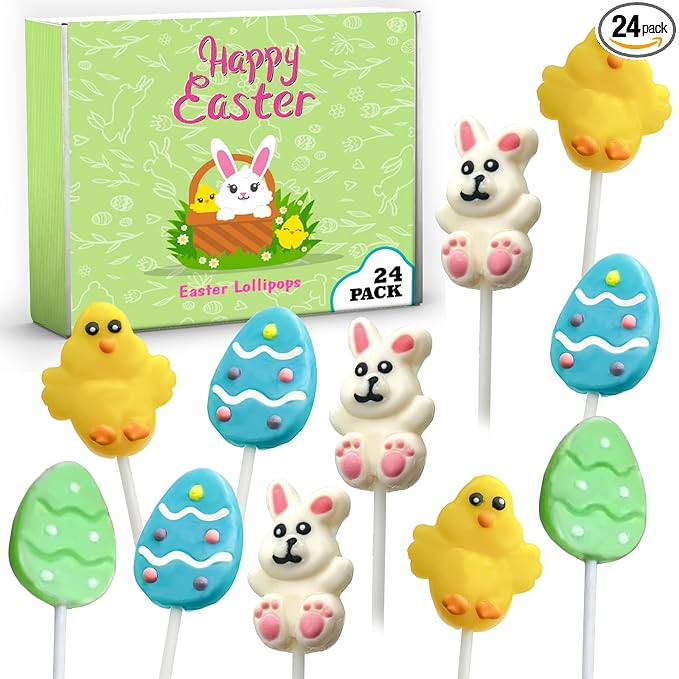 24 Easter Candy Lollipops Individually