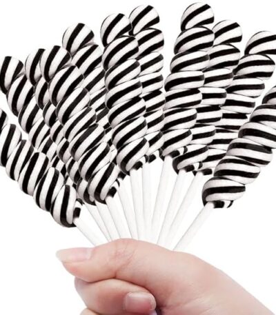 Black Twisty Lollipops