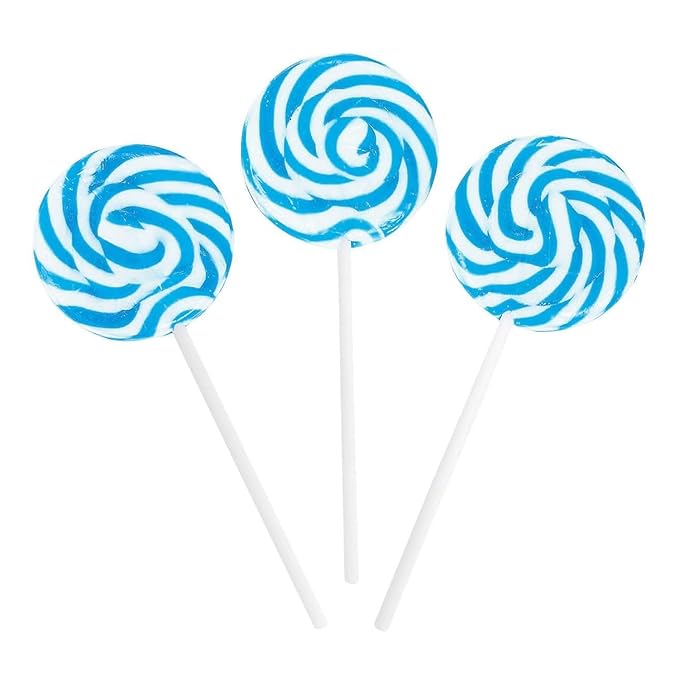 LIGHT BLUE SWIRL LOLLIPOPS RBBZ PARTY