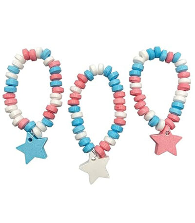 Patriotic Candy White and Blue Candy Bracelets Rbbz Party