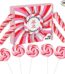 Red Pink and White Lollipops