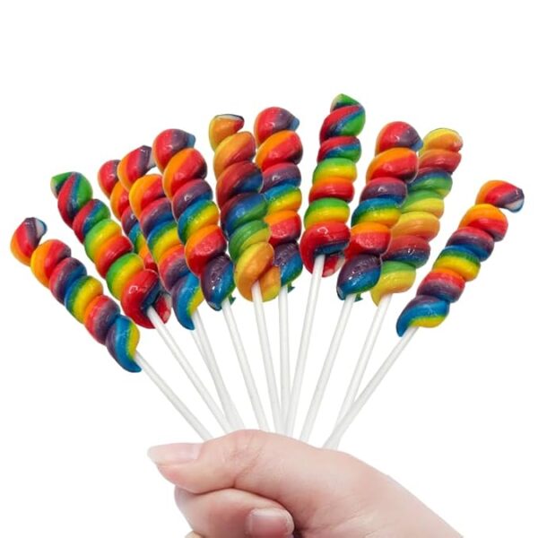 Rainbow Twisty Lollipops By Rbbz Party