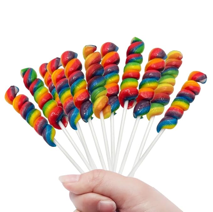 Rainbow Twisty Lollipops By Rbbz Party