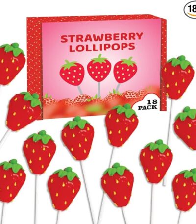 Strawberry Shaped Lollipops
