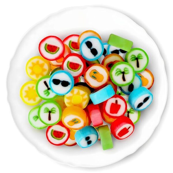 Summer Candy - Hard Candy Bulk 1 lb Bag of Individually Wrapped Small Candy (approx. 116 pcs) Hard Candies Assortment - Great for Office Candy - Summer Party Favors - Cute Birthday Candy for Party Bags - Yummy Candy for Kids and Adults