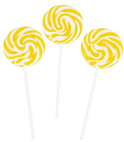 YELLOW SWIRL LOLLIPOPS RBBZ PARTY