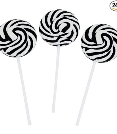 BLACK SWIRL LOLLIPOPS