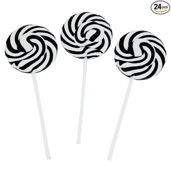 BLACK SWIRL LOLLIPOPS