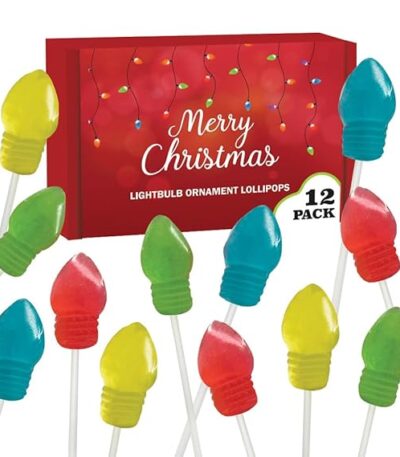 Christmas 3D Light Bulb Suckers