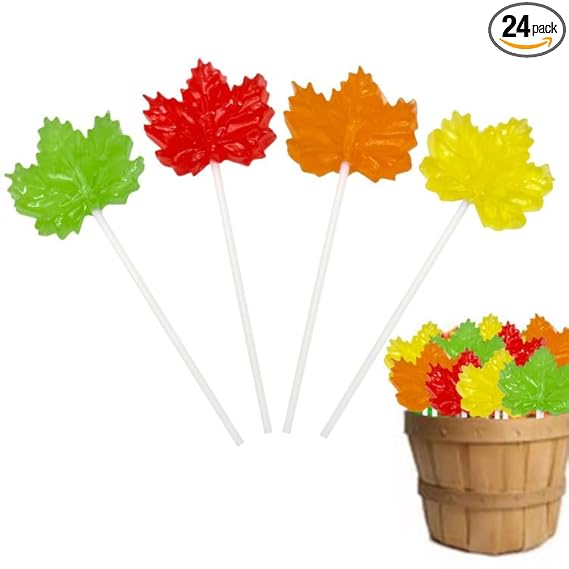 Maple Leaf Candy Lollipops