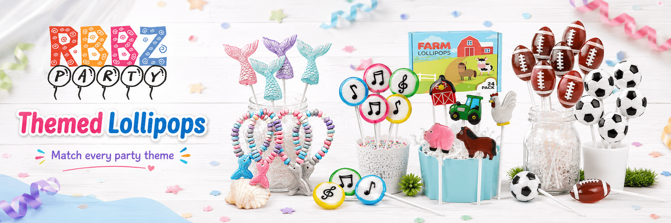 Themed Lollipops RBBZParty